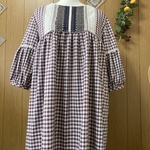 落ち着いたチェックのチュニック
