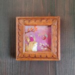 小さな刺繍絵　もうすぐクリスマス