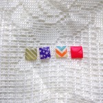 春  しかくピアス（樹脂ピアス変更可）