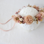 baby　newborn 花冠　ミルクベージュ　ニューボーンフォト　撮影小物　ベビー