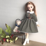 リカちゃん服(カーキ色ワンピース)