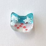 空玉 空と彼岸花 猫 ヘアゴム キーホルダー ペンダント ネックレス