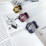 muu / ring & earcuff / blue black .red purple.yellow brown ⌘ クリアリング 透明 リング 指輪 イヤーカフ  2way イヤカフ