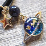 🎍新春セール🐗 ◇1680再販２ 🌜✨宇宙猫と、星空のヘアゴム🐈🌟　