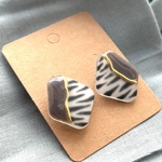 ❤️ ゼブラピアス/イヤリング