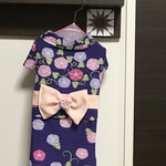 アサガオ柄浴衣