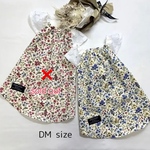 値下げ‼︎ラスト1点‼︎✨完成品/犬服‼︎小型犬DMサイズ 小花柄チュニックワンピース/コットン100%/フリル/レース/サークルドット/小花2,400円→2,300円