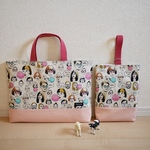 FUNNY FACE！ レッスンバッグ&うわばき入れ orange 