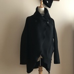 ダブルフェイスカシミヤウールで作ったショールカラーコート