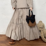 リカちゃん服＊ティアードスカート・グレージュ