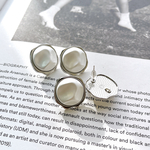 4pcs[シルバー]  ニュアンス ピアス 裏カン付き m883