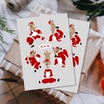 クリスマスカード2枚【クリスマスK・ブレイキン】トイプードル　ポストカード　犬　