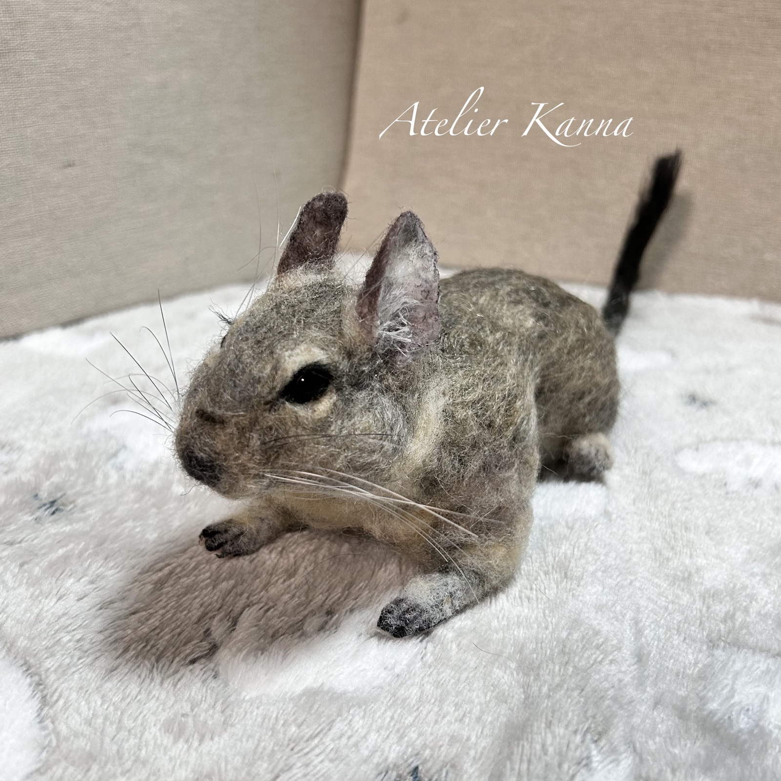 更紗ページ　羊毛フェルト　デグー オーダー羊毛フェルト／デグーのこてつくん - WIREDFINGER'S GALLERY