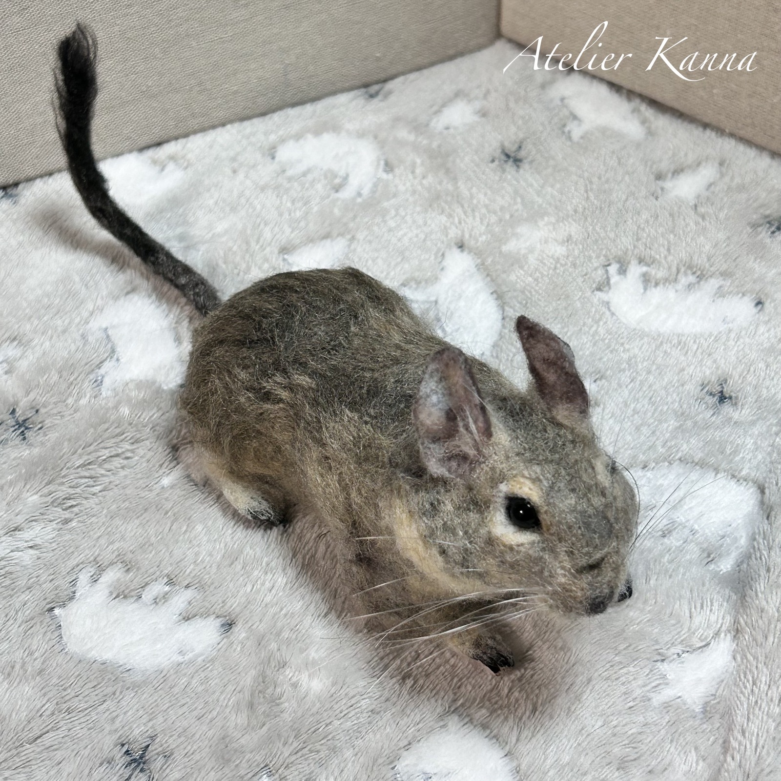 オーダー羊毛フェルト／デグーのこてつくん - WIREDFINGER'S GALLERY