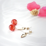 水のさくらんぼ(薔薇)　ピアス&イヤリング