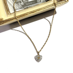 0715 MARIO VALENTINO  ハートビジューヴァレンチノ　ネックレスヴィンテージ　イヤリング　アンティーク  パリ　クリップ　ブランド　結婚式華奢2023 ゴールドオケージョンダイヤ