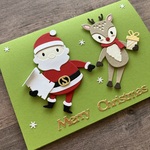 【クリスマスカード】サンタクロース and トナカイ