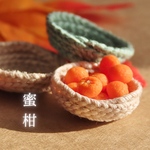 超ミニチュアみかん🍊カゴ付き 飾り