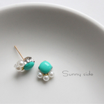 ターコイズブルーピアス/イヤリング