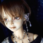●イヤリング Innocent Butterfly 銀 左耳用● 1/3ドール向け ノンホールピアス