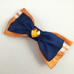 セーラー服 リボン バレッタ オレンジ