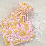 g様ご注文　輸入リバティ　ベッツィ   Strawberry Lemonade フリル巾着セット