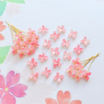 新色★8mm お花のアセテートパーツ　ゴールドピンクグラデーション
