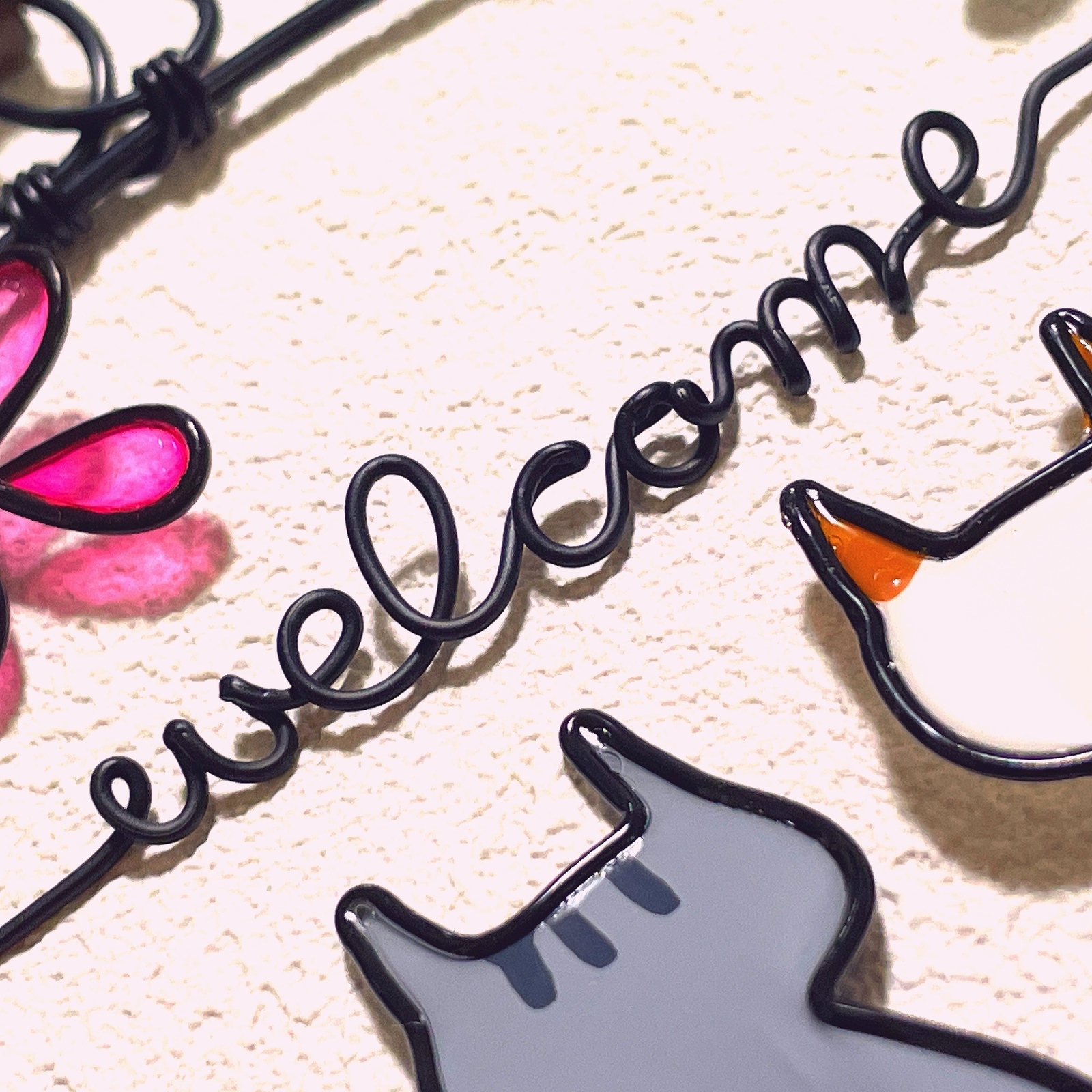 WL NE14 ネコねこ猫】ディップアート ワイヤークラフト ワイヤーアート