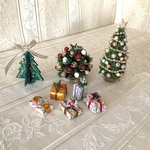 ミニチュア　クリスマス雑貨セット　ツリー3点