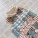 犬服M ブルックナー キルト  ピーチ バックオープン(背中開き)✨送料無料✨