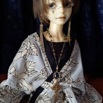 ■ ロザリオ風ロングネックレス ■ SDGr Boy～70㎝ Boyドールサイズ