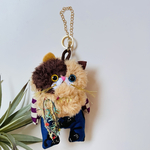 No.6534 ふわもこオッドアイ猫chanキーホルダー