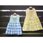 ◼︎オーダー◼︎夏❤︎爽やかレモン&ギンガムイエローワンピ