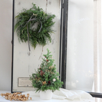 　【生花】リース&ツリー2個SET⭐︎新登場！クリスマスのミニリース＆ミニツリーアレンジメントSET 数量限定商品