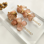 petal  chandelier - pink -  pierce/earring