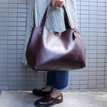 【期間限定】肉厚 ソフト系 トート ボストン 革 男女兼用 ハンドメイド1025