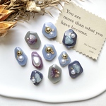 【送料無料】ハンドメイド　パーツセット　レジンパーツ　ミニパーツ　貼り付けパーツ　カボション　ニュアンス　ピアスパーツ