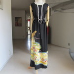 ★　黒留ドレス　ボレロ付き　★　着物リメイク