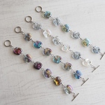 【メタリックカラー】ガラスのブレスレット（サージカルステンレス）