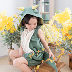 a fairy tale𓊝バイオリン弾きとボタニカルドラゴン。竜の子のロンパースとチュニック 80cm〜130cm /干支 辰年 年賀状 龍 鏡餅 記念日 ベビー キッズ