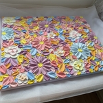 40×50cm Flowerart  テクスチャーアート　現代アート　アートパネル　textureart インテリア　花　絵画