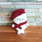 ☆ついたん☆ベレー帽風ニット帽🌸＆マフラーセット(えんじ色)