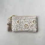 embroidery mini pouch / 刺繍リボンのミニポーチ