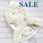 ピックアップSALE☆犬服　裏起毛ニット　北欧風　ワンピース