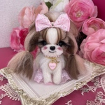 ♡ 羊毛フェルト犬　シーズー   シーズーちゃん   おすわり
