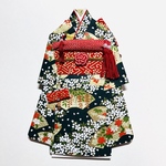 着物のお祝い袋1858 ご祝儀袋　深緑色