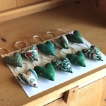 ハートのオーナメント＊クリスマスgreen10個set heart