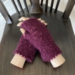 シルクモヘアの指なし手袋