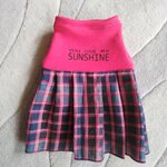 犬服！Lsize！ミニ裏起毛！チェックワンピース
