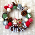 羊毛フェルト　クリスマスリース